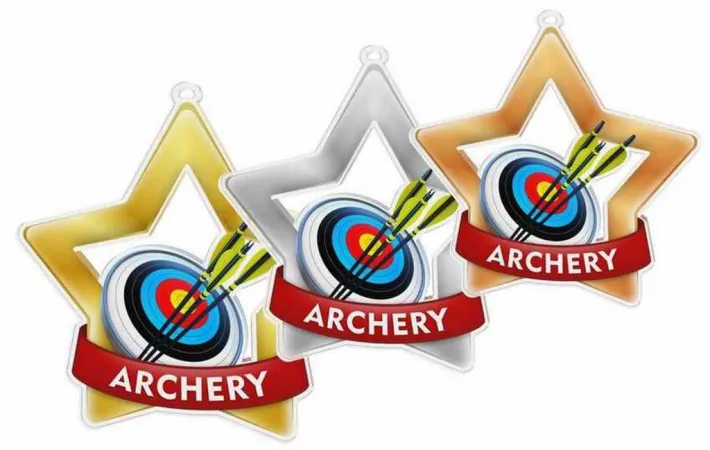 Akrylátová medaile MDASTARM13 | Lukostřelba Stuha: ST15, MD průměr: 7