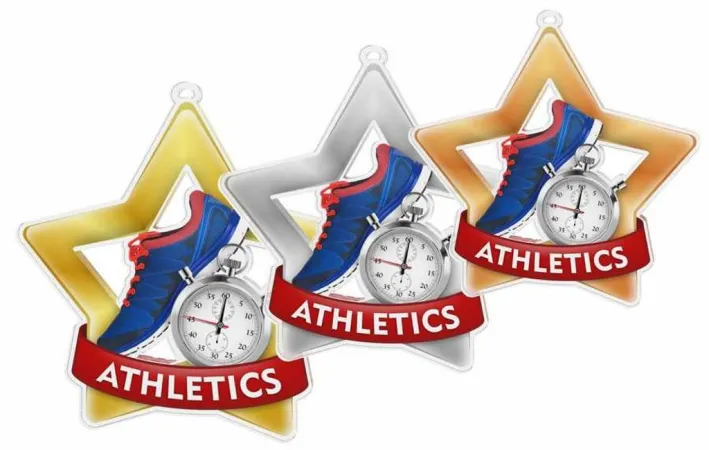Akrylátová medaile MDASTARM15 | Atletika Stuha: ST12, MD průměr: 8