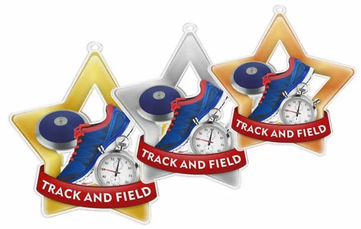 Akrylátová medaile MDASTARM17 | Atletika Stuha: ST3, MD průměr: 8