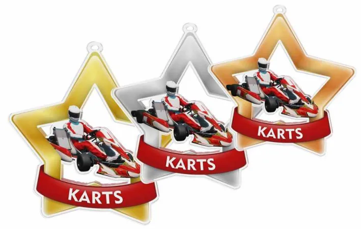 Akrylátová medaile MDASTARM19 | Motorsport Stuha: ST3, MD průměr: 6