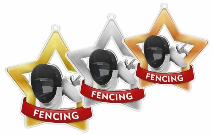 Akrylátová medaile MDASTARM20 | Šerm Stuha: ST5, MD průměr: 6