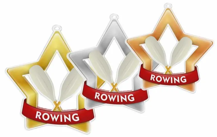 Akrylátová medaile MDASTARM23 | Vodní sporty Stuha: ST10, MD průměr: 8