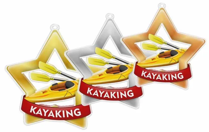 Akrylátová medaile MDASTARM24 | Vodní sporty Stuha: ST12, MD průměr: 8