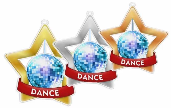 Akrylátová medaile MDASTARM39 | Tanec Stuha: ST12, MD průměr: 6