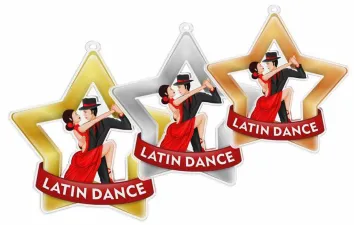 Akrylátová medaile MDASTARM41 | Tanec Stuha: ST5, MD průměr: 6