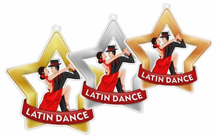 Akrylátová medaile MDASTARM41 | Tanec Stuha: ST1, MD průměr: 8