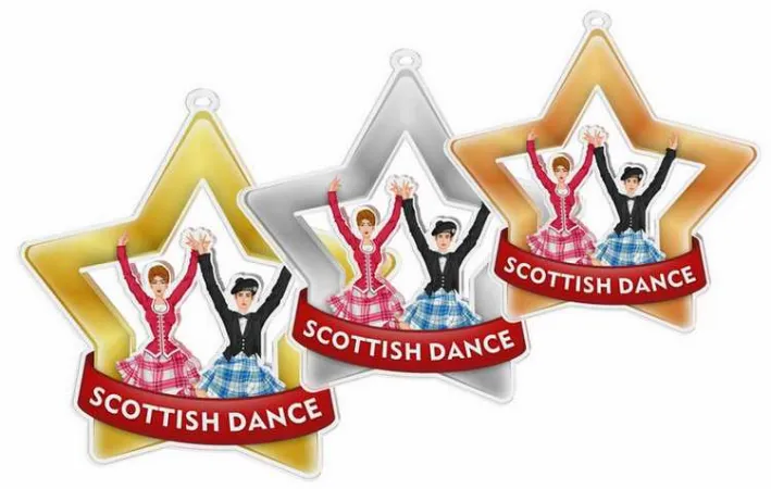 Akrylátová medaile MDASTARM42 | Tanec Stuha: ST9, MD průměr: 7