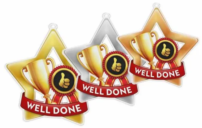 Akrylátová medaile MDASTARM44 Stuha: ST3, MD průměr: 7