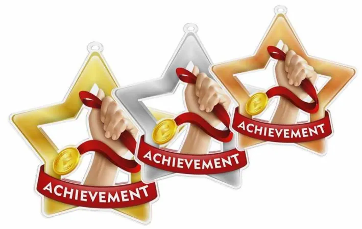 Akrylátová medaile MDASTARM45 Stuha: ST8, MD průměr: 8