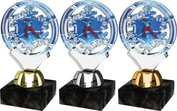 Akrylátová trofej ACTS0017M6 | Běžky Barva: stříbro