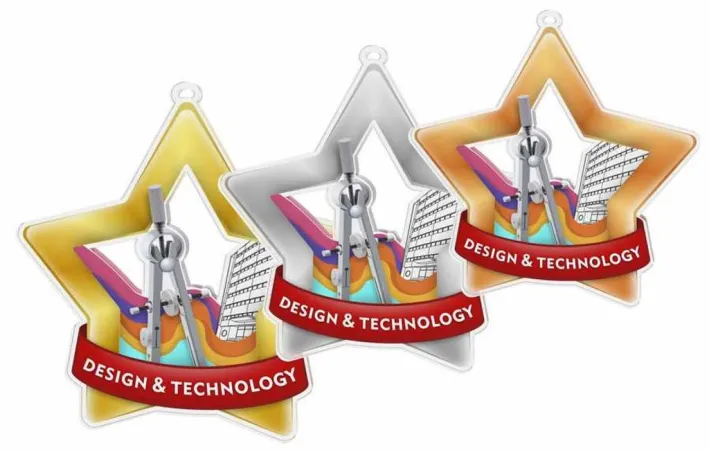 Akrylátová medaile MDASTARM63 | Studium Stuha: ST11, MD průměr: 7