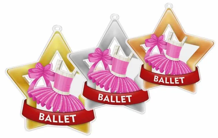 Akrylátová medaile MDASTARM75 | Balet Stuha: ST6, MD průměr: 7