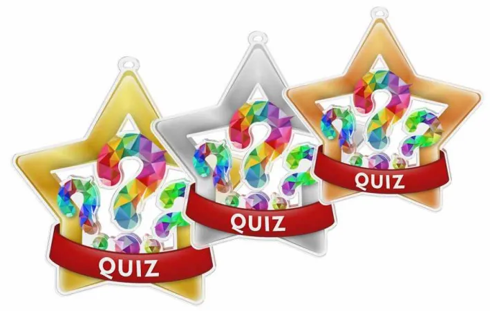 Akrylátová medaile MDASTARM76 | Quiz Stuha: ST13, MD průměr: 8