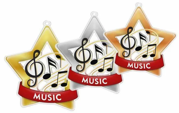 Akrylátová medaile MDASTARM78 | Hudba Stuha: ST10, MD průměr: 8