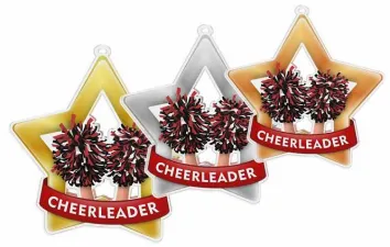 Akrylátová medaile MDASTARM79 | Roztleskávačky Stuha: ST19, MD průměr: 6