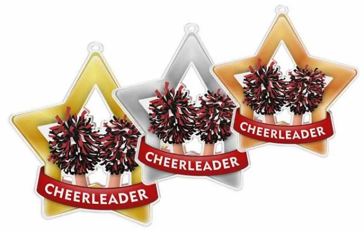 Akrylátová medaile MDASTARM79 | Roztleskávačky Stuha: ST1, MD průměr: 7