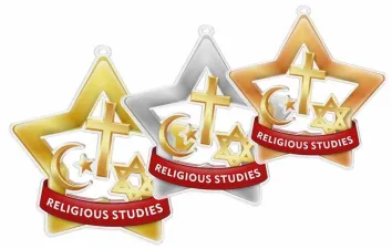 Akrylátová medaile MDASTARM82 | Nábožentsví Stuha: ST11, MD průměr: 6