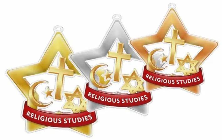 Akrylátová medaile MDASTARM82 | Nábožentsví Stuha: ST4, MD průměr: 6