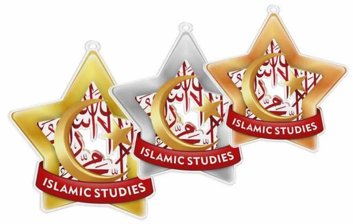 Akrylátová medaile MDASTARM85 | Nábožentsví Stuha: ST2, MD průměr: 7