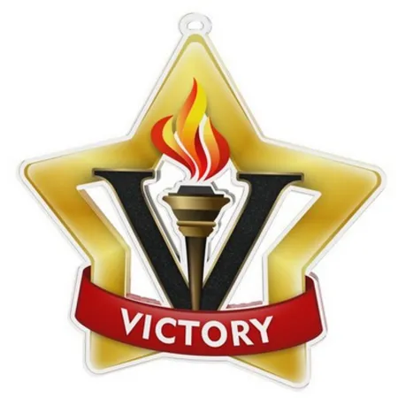 Akrylátová medaile MDASTARM86 Stuha: ST6, MD průměr: 6