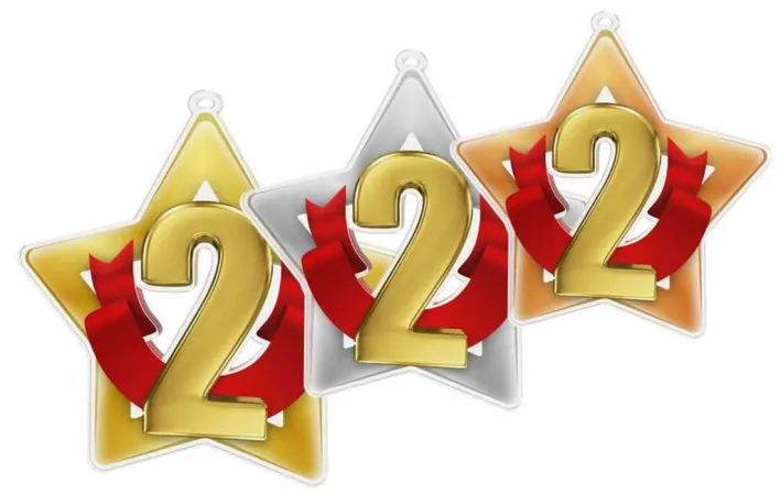 Akrylátová medaile MDASTARM90 Stuha: ST12, MD průměr: 7