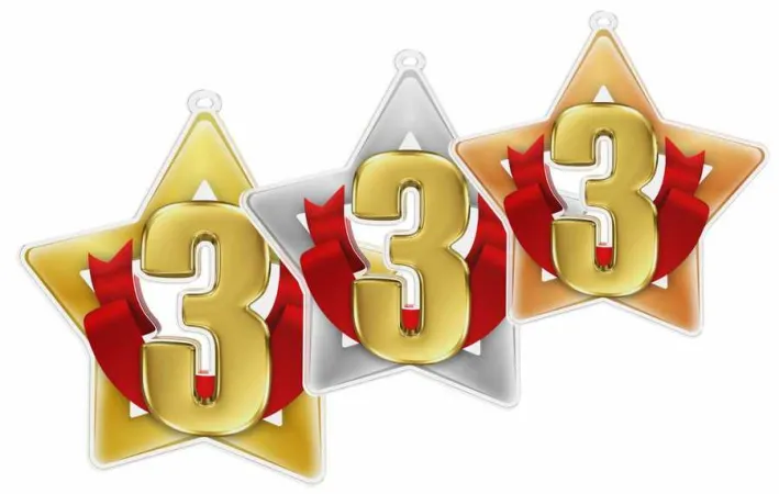 Akrylátová medaile MDASTARM91 Stuha: ST10, MD průměr: 8