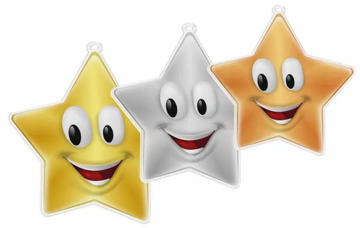 Akrylátová medaile MDASTARM92 Stuha: ST16, MD průměr: 8, stříbro