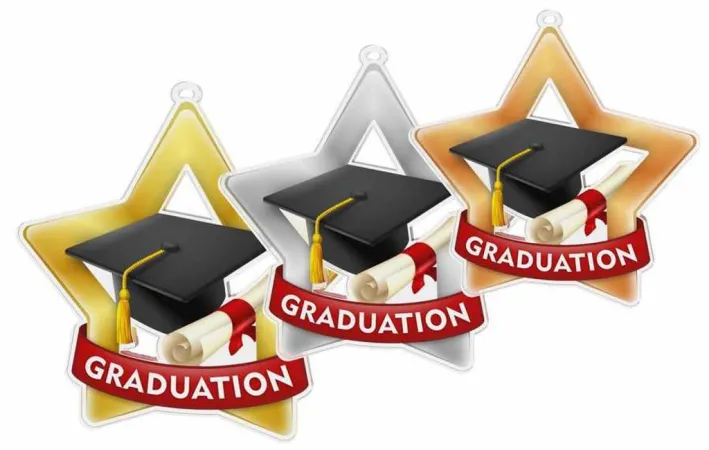 Akrylátová medaile MDASTARM94 | Studium Stuha: ST8, MD průměr: 7