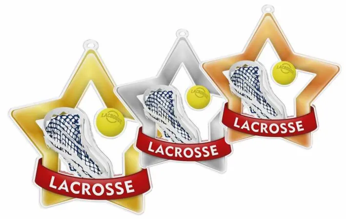 Akrylátová medaile MDASTARM98 | Lacrosse Stuha: ST9, MD průměr: 8