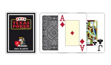Modiano Texas Poker Size - 2 Jumbo Index - Profi plastové karty - šedá
