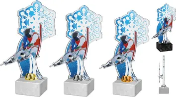 Akrylátová trofej ACTS0020M1 | Sjezdové lyžování Barva: zlato, Podstavec: černý