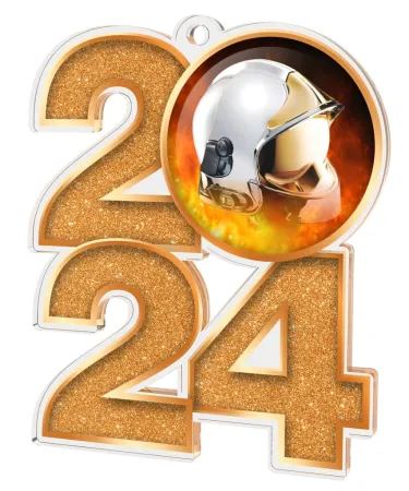 Akrylátová medaile MDA2024M01 | Hasiči Barva: bronz, Stuha: ST4