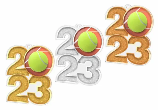 Akrylátová medaile MDA2024M02 | Tenis Barva: zlato, Stuha: ST9