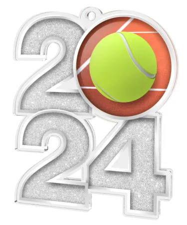 Akrylátová medaile MDA2024M02 | Tenis Barva: zlato, Stuha: ST9