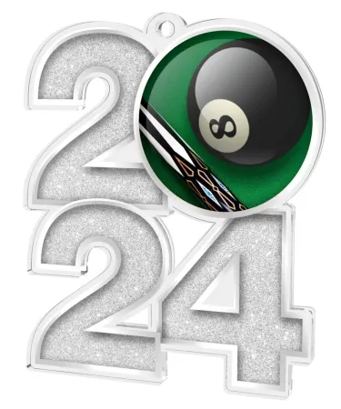 Akrylátová medaile MDA2024M04 | Billiard Barva: bronz, Stuha: ST6