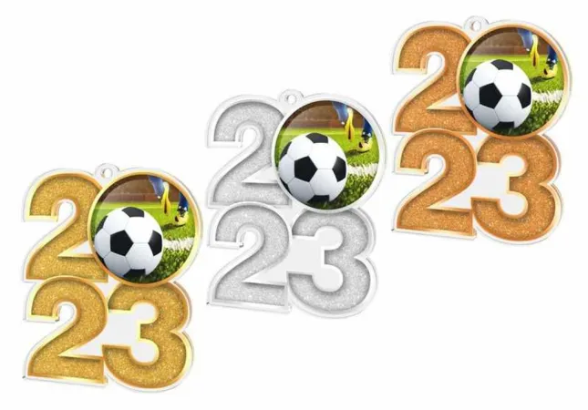 Akrylátová medaile MDA2024M05 | Fotbal Barva: zlato, Stuha: ST10