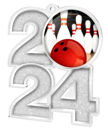 Akrylátová medaile MDA2024M08 | Bowling Barva: zlato, Stuha: ST6