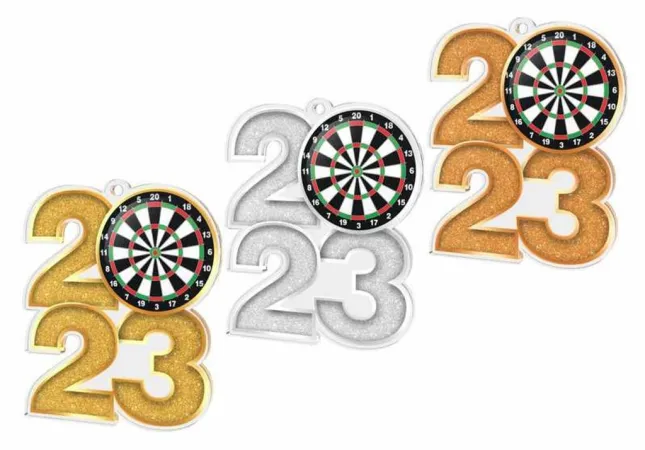 Akrylátová medaile MDA2024M09 | Šipky Barva: stříbro, Stuha: ST1