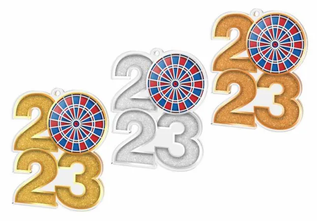 Akrylátová medaile MDA2024M10 | Šipky Barva: stříbro, Stuha: ST14