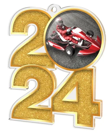 Akrylátová medaile MDA2024M12 | Motorsport Barva: zlato, Stuha: ST4
