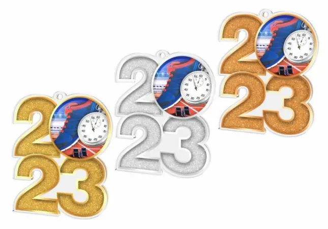 Akrylátová medaile MDA2024M13 | Atletika Barva: stříbro, Stuha: ST9