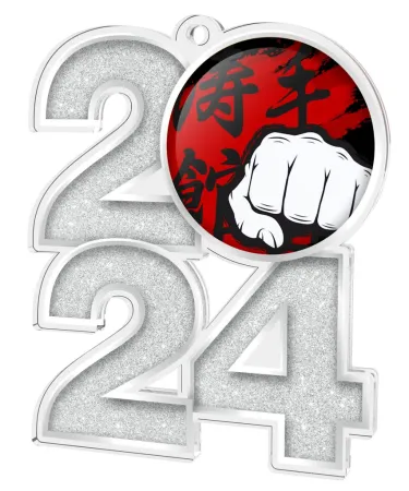 Akrylátová medaile MDA2024M14 | Bojová umění Barva: zlato, Stuha: ST8