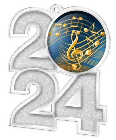 Akrylátová medaile MDA2024M15 | Hudba Barva: zlato, Stuha: ST14