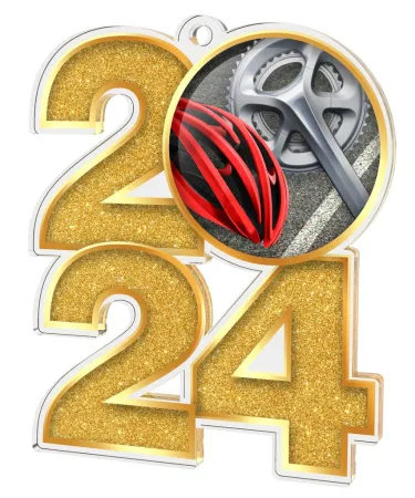 Akrylátová medaile MDA2024M16 | Cyklistika Barva: bronz, Stuha: ST5