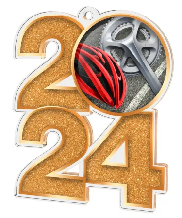 Akrylátová medaile MDA2024M16 | Cyklistika Barva: bronz, Stuha: ST5