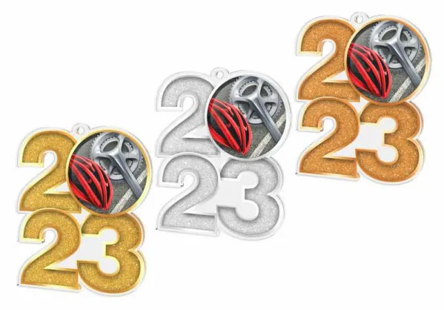 Akrylátová medaile MDA2024M16 | Cyklistika Barva: bronz, Stuha: ST5