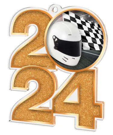 Akrylátová medaile MDA2024M17 | Motorsport Barva: stříbro, Stuha: ST5