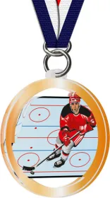 Akrylátová medaile MDAH0002M3 | Hokej Stuha: ST1, MD průměr: 5