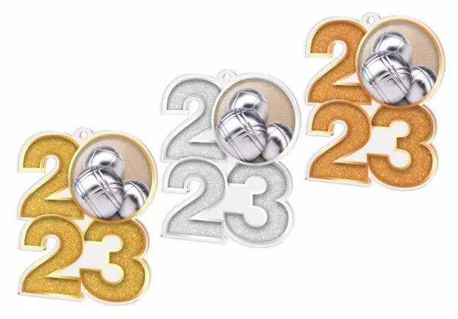 Akrylátová medaile MDA2024M19 | Petanque Barva: bronz, Stuha: ST9