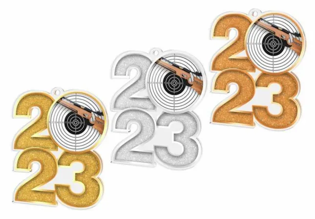 Akrylátová medaile MDA2024M21 | Střelba Barva: bronz, Stuha: ST13